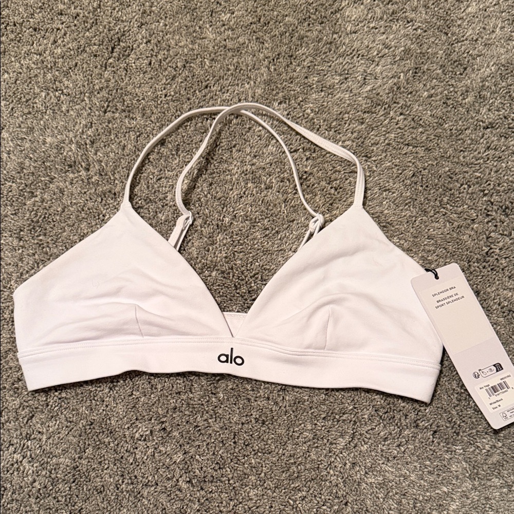 ALO Yoga White Triangle Bralette